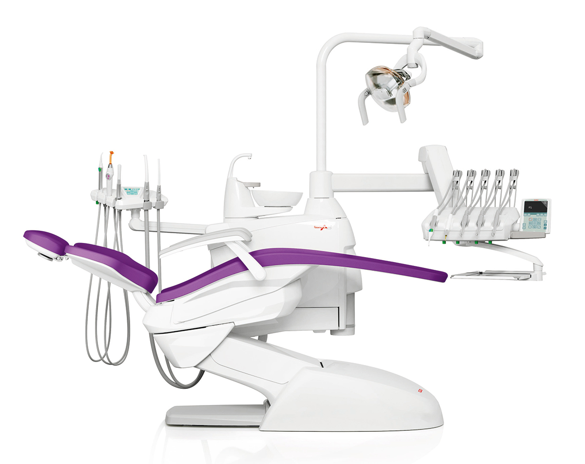 Стоматологическая установка Anthos A5 верхняя подача, Черничный фиолетовый