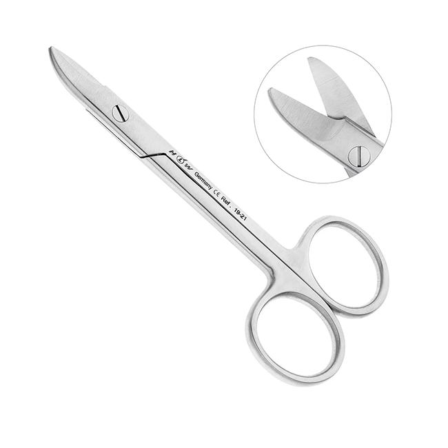 Ножницы коронковые изогнутые, 100 мм | HLW Dental Instruments (Германия)