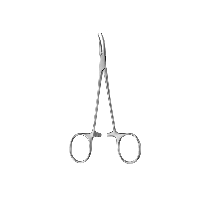 HSE 025-14 - зажим хирургический Halsted-Mosquito, изогнутый, 140 мм | Karl Hammacher GmbH (Германия)